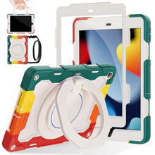 Load image into Gallery viewer, ROISKIN for iPad 10.2 inch Case 9th / 8th / 7th Generation with 360 Rotating Kickstand Shoulder Strap Hand Grip Pencil Holder, Impact Resistant Case for iPad 10.2 Tablet 2021 / 2020 / 2019 Release, Red_1
