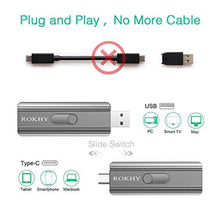 Load image into Gallery viewer, ROKHY 500GB Extreme Portable Mini External SSD USB Type C 2 in 1 Solid State Flash Drive Up to 550MB/s NAND Flash for Android Smartphone Computer, MacBook, Chromebook Pixel - 500GB_378
