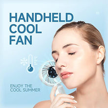 Load image into Gallery viewer, Rolapa Handheld fan with ice cooling mode, Personl cooling fan for women and men, Portable fans that blow cold air, for home office outdoor travel (White)_898
