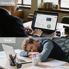 Load image into Gallery viewer, Rotating Cube Timer - 5/30/10/60min Presets, Gravity Sensor Pomodoro Stopwatch, 3 Sound Modes, ADHD Study Tool for Office/Kitchen/Classroom (F4 White), FWhite_2694
