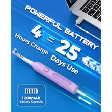 Load image into Gallery viewer, Rotating Electric Toothbrush for Adults, 8 Heads 2 Types, 4 Modes, Purple_290
