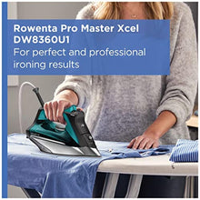 Load image into Gallery viewer, Rowenta Pro Master Stainless Steel Soleplate Steam Iron for Clothes, Anti-Drip Protection, 210 g/min, 400 Microsteam Holes, 1775 Watts Iron Steamer for Clothes, Powerful Steam DW8360, White_8613
