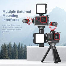 Load image into Gallery viewer, Rszfnjxry 360 Ace Series Aluminum Frame Cage with Lens Silicone Case for Insta360 Ace Pro 2 /Ace Pro/Ace,Metal Protective Durable Housing with Cold Shoe Mount (Model Bundling 4), Gray_6412
