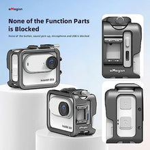 Load image into Gallery viewer, Rszfnjxry Aluminum Frame Cage with Lens Silicone Corver Case and Screen Protector for Insta360 GO 3S,Metal Protective Durable Housing Case with Cold Shoe Mount (Model Number 3), White_5766
