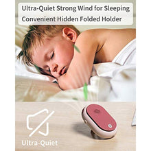 Load image into Gallery viewer, RUINUOKAI Portable Neck Fan, Mini Small Personal Handheld Fan USB Rechargeable 3 Speed for Girls Boys Woman Eyelash Travel Home Office Camping Outdoor (pink)_7128
