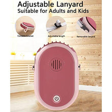 Load image into Gallery viewer, RUINUOKAI Portable Neck Fan, Mini Small Personal Handheld Fan USB Rechargeable 3 Speed for Girls Boys Woman Eyelash Travel Home Office Camping Outdoor (pink)_7129
