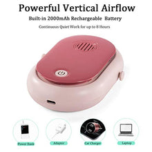 Load image into Gallery viewer, RUINUOKAI Portable Neck Fan, Mini Small Personal Handheld Fan USB Rechargeable 3 Speed for Girls Boys Woman Eyelash Travel Home Office Camping Outdoor (pink)_7130
