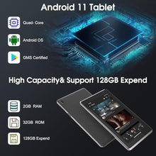 Load image into Gallery viewer, RUIQIAI 7 inch Tablet, Androi Tablet with, 2GB+32GB+1TB (Expand), Quad-Core, BT, Wi-Fi, Educational, Music, Dual Camera_26

