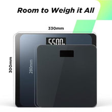 Load image into Gallery viewer, RunStar 550lb Bathroom Digital Scale for Body Weight with Ultra-Wide Platform and Large LCD Display, Accurate High Precision Scale with Extra-High Capacity, BlueBlack_6743
