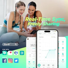 Load image into Gallery viewer, RunStar Scale for Body Weight, Smart Scale with 8-in-1 VA Display, High Precision Bathroom Digital Scale for Body Weight Heart Rate BMI Body Fat 22 Body Composition Sync APP, FSA&amp;HSA Eligible, Blackbrown_5720
