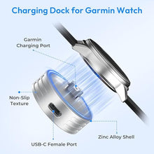 Load image into Gallery viewer, RUXELY USB C Charger Adapter for Garmin Watch Fenix 9 (Case Size 47mm), Silver_87
