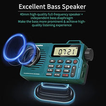 Load image into Gallery viewer, Rysamton Portable AM/FM Radio, Digital Radio Recorder, Bluetooth 5.0, Alarm and Sleep Function, 12/24H Time Display with Large Digital Display, green_1443
