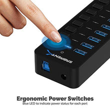Load image into Gallery viewer, SABRENT 10-Port Powered USB 3.0 Hub, 3 Charging Ports, 60W (HB-B7C3), Black_7591
