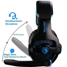 Load image into Gallery viewer, SADES SA810 Gaming Headset Headphone 3.5mm Over-Ear with Mic Volume Control for PC/XboxOne/PS4, Black_1332
