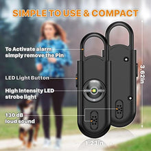 Load image into Gallery viewer, Safe Sound Personal Alarm, 130 dB Loud Siren Song Emergency Security Alarm Keychain with Strobe LED Light, Personal Sound Safety Siren for Women, Men, Children, Elderly_3158
