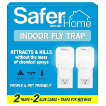 Load image into Gallery viewer, Safer Home Flying Insect Trap, Plug-in Fruit Fly Trap for Indoors, 2-Pack, White_1
