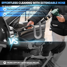 Load image into Gallery viewer, SakerPlus Hand Held Car Vacuum Cordless, 20000PA High Power Handheld Portable Vacuum &amp; Air Duster for Car Home, 4-in-1 Mini Vacuum Cleaner with LED Display - Vacuuming, Blowing, Inflating &amp; Deflating, Green_3759
