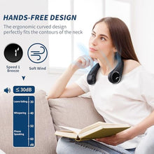 Load image into Gallery viewer, SAMISKO Personal Cooling Portable Neck Fans - USB Rechargeable,360 Free Rotation &amp; Lower Noise Bladeless Battery Operated Design with 3 Speeds Duration 48 hrs, Small Neck Air Conditioner(Black)_236
