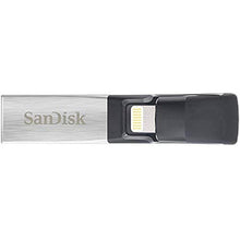 Load image into Gallery viewer, SanDisk 128GB iXpand Flash Drive for iPhone and iPad - SDIX30C-128G-GN6NE, Silver_305
