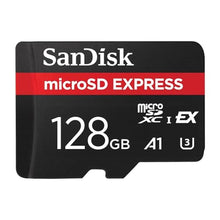 Load image into Gallery viewer, SANDISK 128GB microSD Express Card - Works with Nintendo-Switch 2, Up to 880MB/s Read, Up to 480MB/s Write, 100MB/s Sustained Write, U3, C10 - SDSQXFN-128G-GN4NN, Black_1
