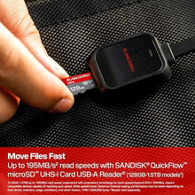Load image into Gallery viewer, SANDISK 128GB Ultra microSD UHS-I Card - Up to 195MB/s Read Speed, Full HD Video, V10, U1, C10, A5 - SDSQUJQ-128G-GZ6MA, Multicolor_629
