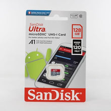 Load image into Gallery viewer, SanDisk 128GB Ultra microSDXC 120MB/s A1 Class 10 UHS-I, White_326
