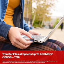 Load image into Gallery viewer, SANDISK 256GB Extreme Fit USB-C Flash Drive - Up to 400MB/s Read speeds, USB 3.2 Gen 1, USB Type-C - Plug-and-Stay Storage - Black - SDCZ530-256G-G46_168
