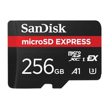 Load image into Gallery viewer, SANDISK 256GB microSD Express Card - Works with Nintendo-Switch 2, Up to 880MB/s Read, Up to 650MB/s Write, 210MB/s Sustained Write, U3, C10 - SDSQXFN-256G-GN4NN, Black_1
