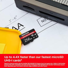 Load image into Gallery viewer, SANDISK 256GB microSD Express Card - Works with Nintendo-Switch 2, Up to 880MB/s Read, Up to 650MB/s Write, 210MB/s Sustained Write, U3, C10 - SDSQXFN-256G-GN4NN, Black_1424
