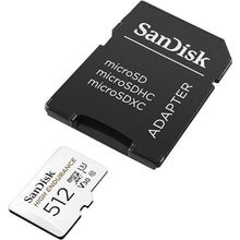 Load image into Gallery viewer, SANDISK 512GB High Endurance Video microSDXC Card with Adapter for Dash Cam and Home Monitoring Systems - C10, U3, V30, 4K UHD, Micro SD Card - SDSQQNR-512G-GN6IA, InformationNotAvailable_554
