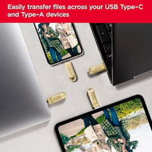 Load image into Gallery viewer, SANDISK 512GB Ultra Dual Drive Luxe USB Type-C - Up to 400MB/s - SDDDC4-512G-G46GD, Gold_557
