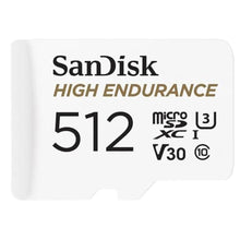 Load image into Gallery viewer, SanDisk High Endurance 512GB UHS-I microSDXC Memory Card with SD Adapter_1
