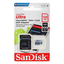Load image into Gallery viewer, SanDisk Ultra 128GB microSDXC UHS-I Card with Adapter, Black, Standard Packaging (SDSQUNC-128G-GN6MA)_899
