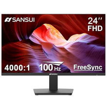 Load image into Gallery viewer, SANSUI Monitor 24 Inch 100Hz PC Monitor, HDMI VGA Ports VESA Mount, FHD Computer Monitor Ultra-Slim Ergonomic Tilt Eye Care for Home Office (ES-24F2, HDMI Cable Included), Black_1
