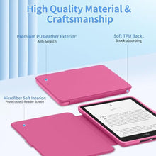 Load image into Gallery viewer, Sanyetral Premium PU Protective Case with Auto Wake/Sleep Function -Raspberry, BFLraspberry_1015
