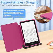 Load image into Gallery viewer, Sanyetral Premium PU Protective Case with Auto Wake/Sleep Function -Raspberry, BFLraspberry_1018
