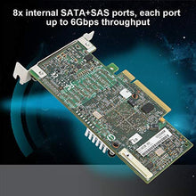 Load image into Gallery viewer, SAS Controller Card,ASHATA 8-Port SATA+SAS Ports Expansion Card, 9267-8i 2208 6Gb/s 512MB PCI-E 2.0 8Port SATA/SAS RAID0/1/10 Controller Card Low Baffle, default_8533
