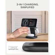 Load image into Gallery viewer, Satechi 3-in-1 Qi2 Foldable Stand, Wireless Charging Station, Space Black, SpaceBlack_316
