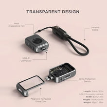 Load image into Gallery viewer, Satechi M.2 NVMe Mini SSD Enclosure with 10Gbps Transfer Speed, Up to 2TB SSD Storage, Active Auto Cooling, Compact and Portable USB C Case, Supports NVMe 2230 SSDs (SSD Not Included), SpaceGray_1206
