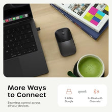 Load image into Gallery viewer, Satechi Slim EX Wireless Mouse, Bluetooth &amp; 2.4 GHz, Space Black, SpaceBlack_901
