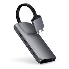 Load image into Gallery viewer, Satechi USB C Hub Dual Multimedia Adapter, USB C Docking Station with 2 4K HDMI, 60W USBC PD Charging, 2 USB-A Data, Ethernet, Micro/SD Card Readers, for MacBook Air/Pro M5/M4/M3/M2/M1 - Space Gray, SpaceGray_1
