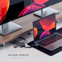 Load image into Gallery viewer, Satechi USB C Hub Dual Multimedia Adapter, USB C Docking Station with 2 4K HDMI, 60W USBC PD Charging, 2 USB-A Data, Ethernet, Micro/SD Card Readers, for MacBook Air/Pro M5/M4/M3/M2/M1 - Space Gray, SpaceGray_2288
