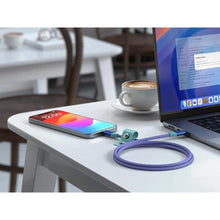 Load image into Gallery viewer, Satechi USB-C to USB-C Cable, 240W PD Charging, 3.3 Ft, Purple Aqua, PurpleAqua_478
