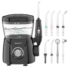 Load image into Gallery viewer, Sawgmore FC166 Water Flosser for Teeth/Braces, 600 ml Large Capacity, 10 Adjustable Pressures, 8 Home Nozzles Oral Irrigator for Teeth Clean(Black)_1
