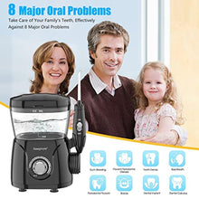 Load image into Gallery viewer, Sawgmore FC166 Water Flosser for Teeth/Braces, 600 ml Large Capacity, 10 Adjustable Pressures, 8 Home Nozzles Oral Irrigator for Teeth Clean(Black)_7032
