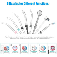 Load image into Gallery viewer, Sawgmore FC166 Water Flosser for Teeth/Braces, 600 ml Large Capacity, 10 Adjustable Pressures, 8 Home Nozzles Oral Irrigator for Teeth Clean(Black)_7034
