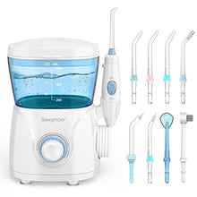 Load image into Gallery viewer, Sawgmore Water Flosser Oral Irrigator, 600 ml Large Capacity, 10 Adjustable Pressures, Electric Flosser for Teeth/Braces, 8 Home Nozzles Oral Irrigator(White)_1
