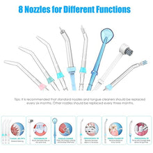 Load image into Gallery viewer, Sawgmore Water Flosser Oral Irrigator, 600 ml Large Capacity, 10 Adjustable Pressures, Electric Flosser for Teeth/Braces, 8 Home Nozzles Oral Irrigator(White)_7001
