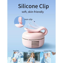 Load image into Gallery viewer, SBMKK Portable Silent Mini Bladeless Fan, Clip On Fan for Shirt, 3 Speeds &amp; Queit, Hands Free Waist Whirlwind Fans, USB Rechargeable, Suitable for Outdoor &amp; Travel &amp; Office (pink)_3214
