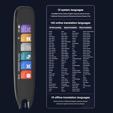 Load image into Gallery viewer, Scan Reader Pen, 3.7in Screen 142 Languages Online Translator Pen, Multifunctional Portable Digital Smart Voice Scanning Translation Device for Travel, Business, Learning_2470
